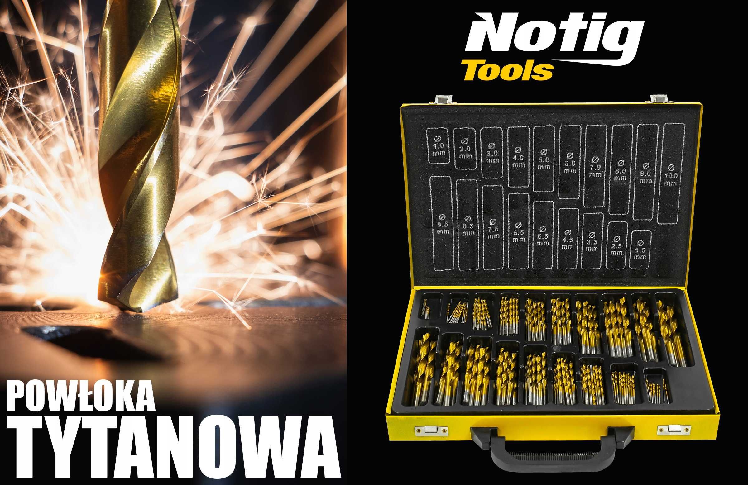ZESTAW WIERTEŁ TYTANOWYCH 170el Wiertła Tytanowe Do Metalu Mocne