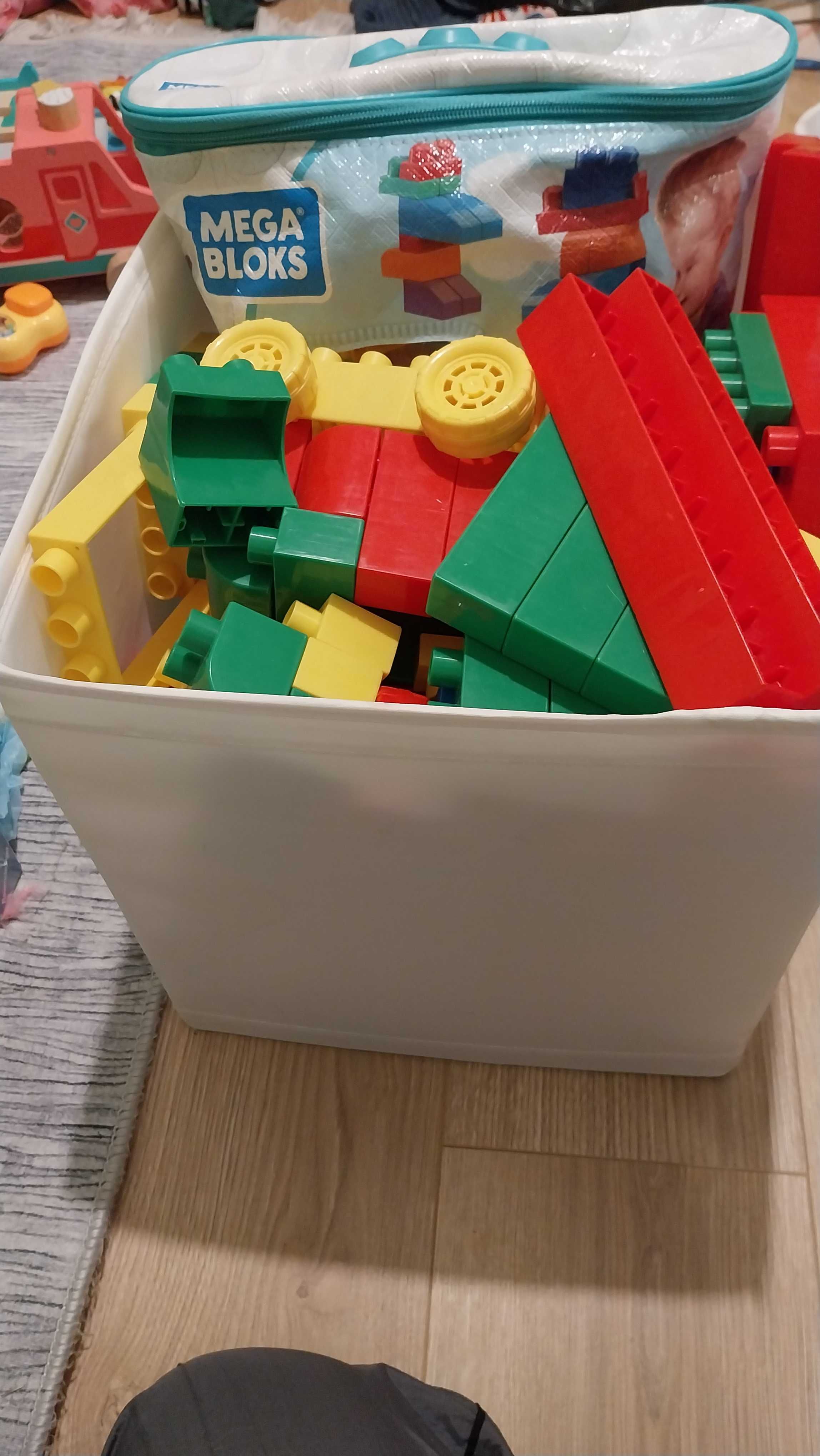 Klocki duży zestaw fisher price mega blocks 60 + wader