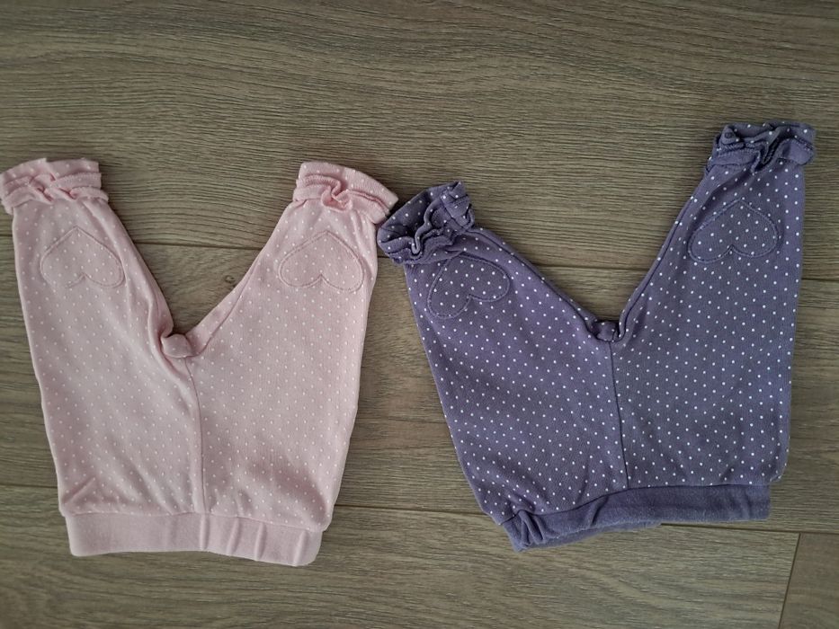 Legginsy John Lewis Baby 56 2 pary dla dziewczynki. Super legginsy sdl