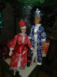 Новогодний и украинский  костюм для кукол Барби и Кена