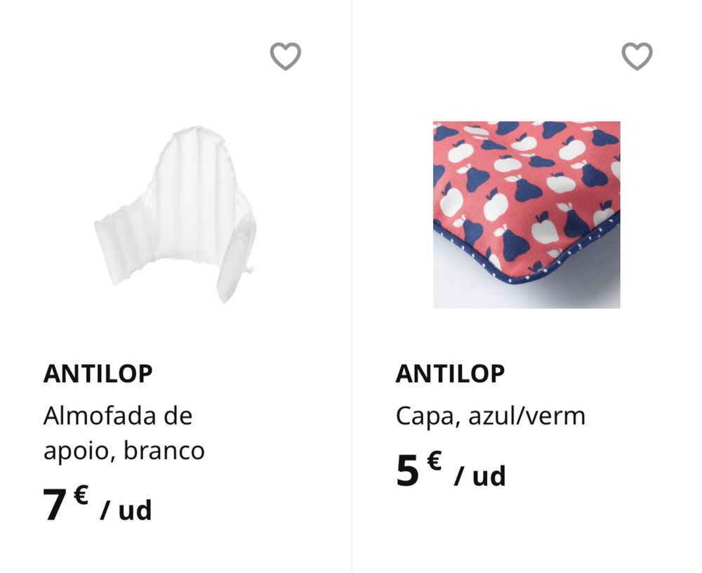 ANTILOP - Capa e Almofada de apoio IKEA