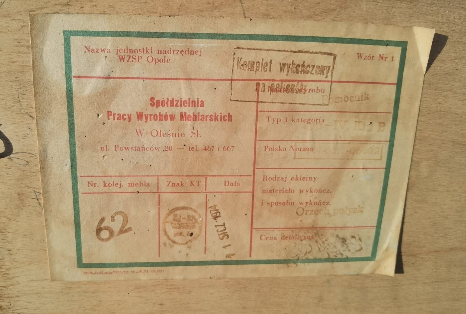Sprzedam meble PRL z 1974