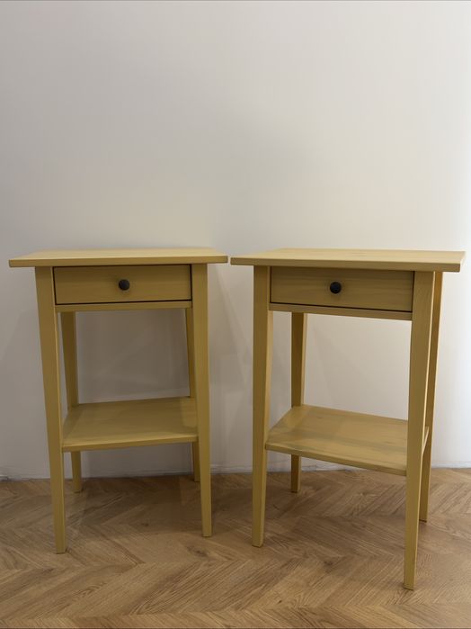 Stoliki szafki nocne Ikea Hemnes żółte 2 sztuki