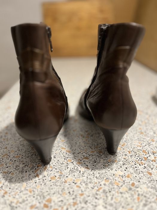 Buty niskie botki 5th Avenue miekka skóra, brąz,r 37