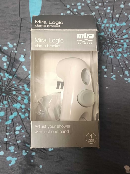 Uchwyt zaciskowy Mira Logic do słuchawki prysznicowej biały w pudełku