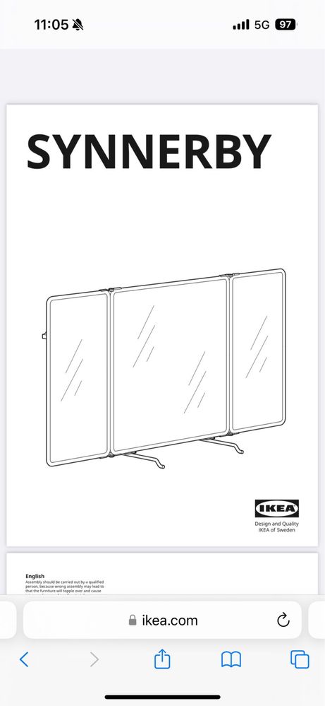 Vendo espelho tripartido IKEA novo (ainda na caixa)