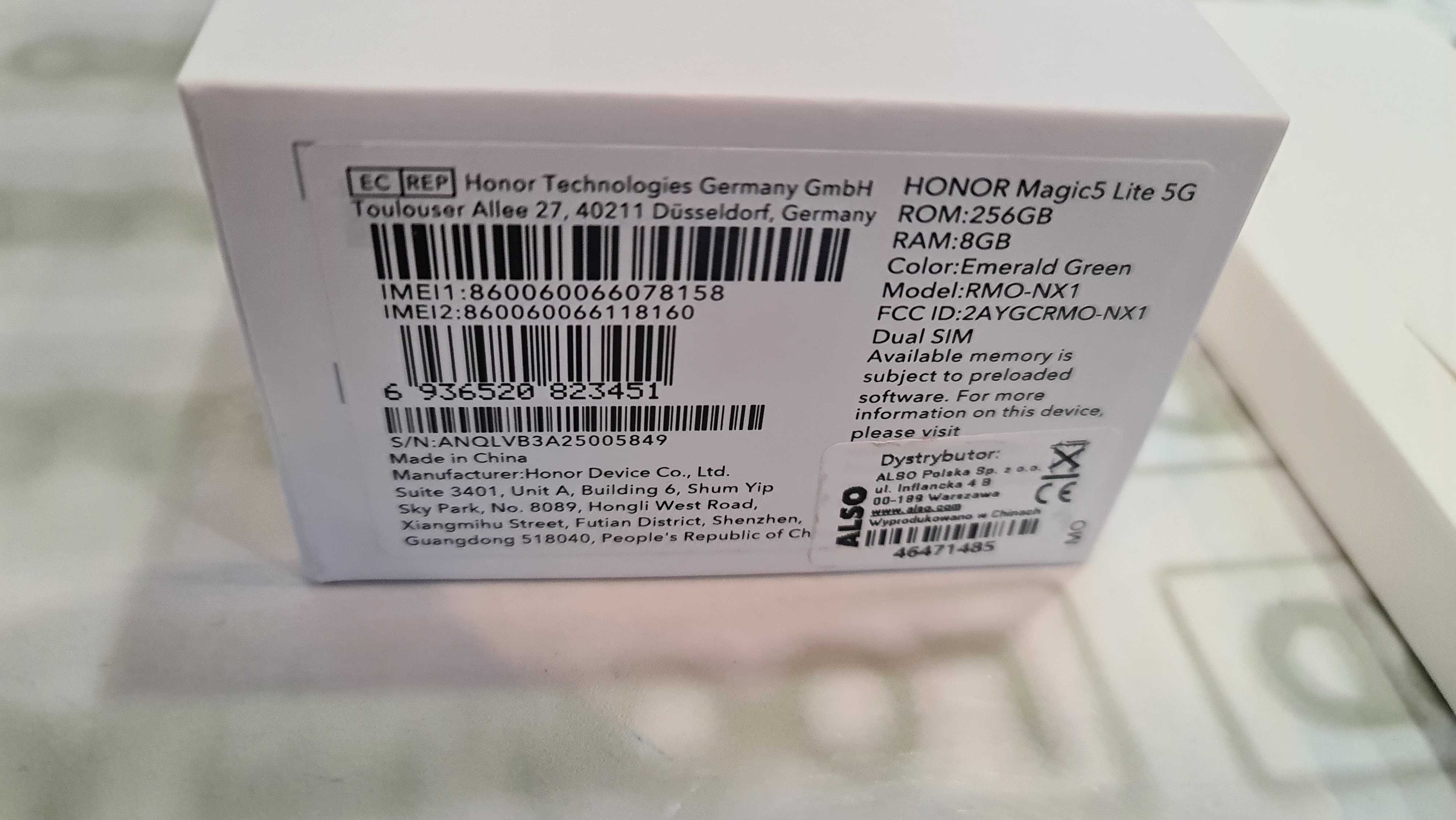 Telefon Honor Magic 5 Lite 5G RMO-NX1 8/256GB