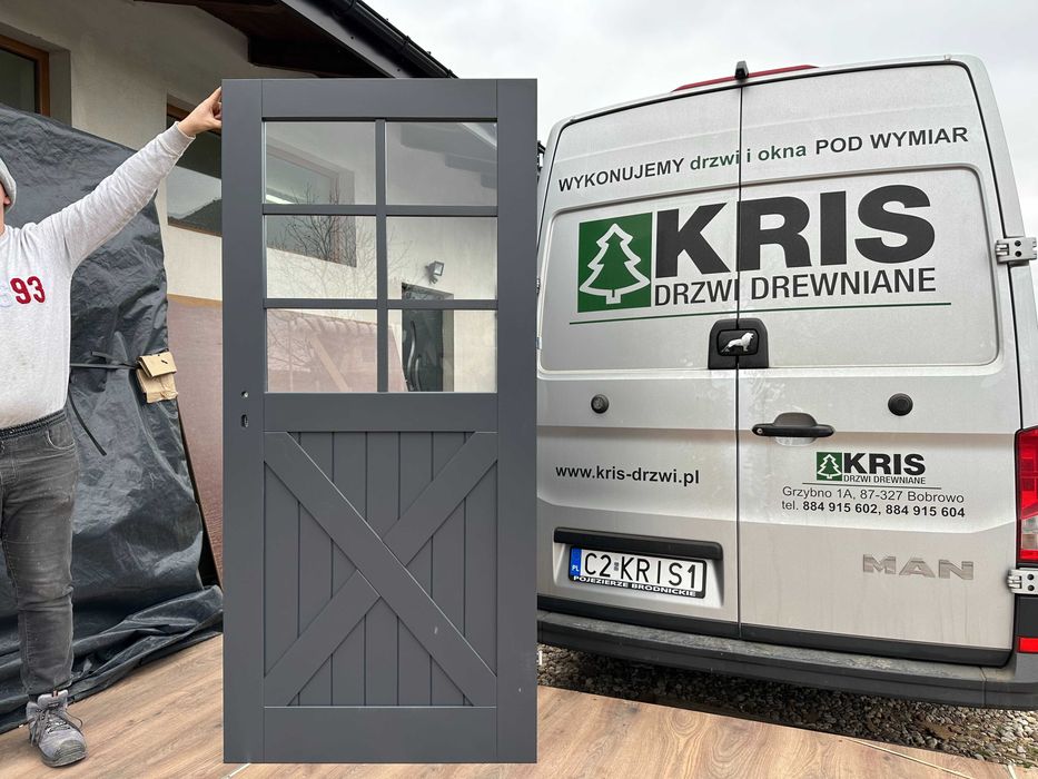 DRZWI ZEWNĘTRZNE Drewniane Grubość  75 mm  CAŁA POLSKA