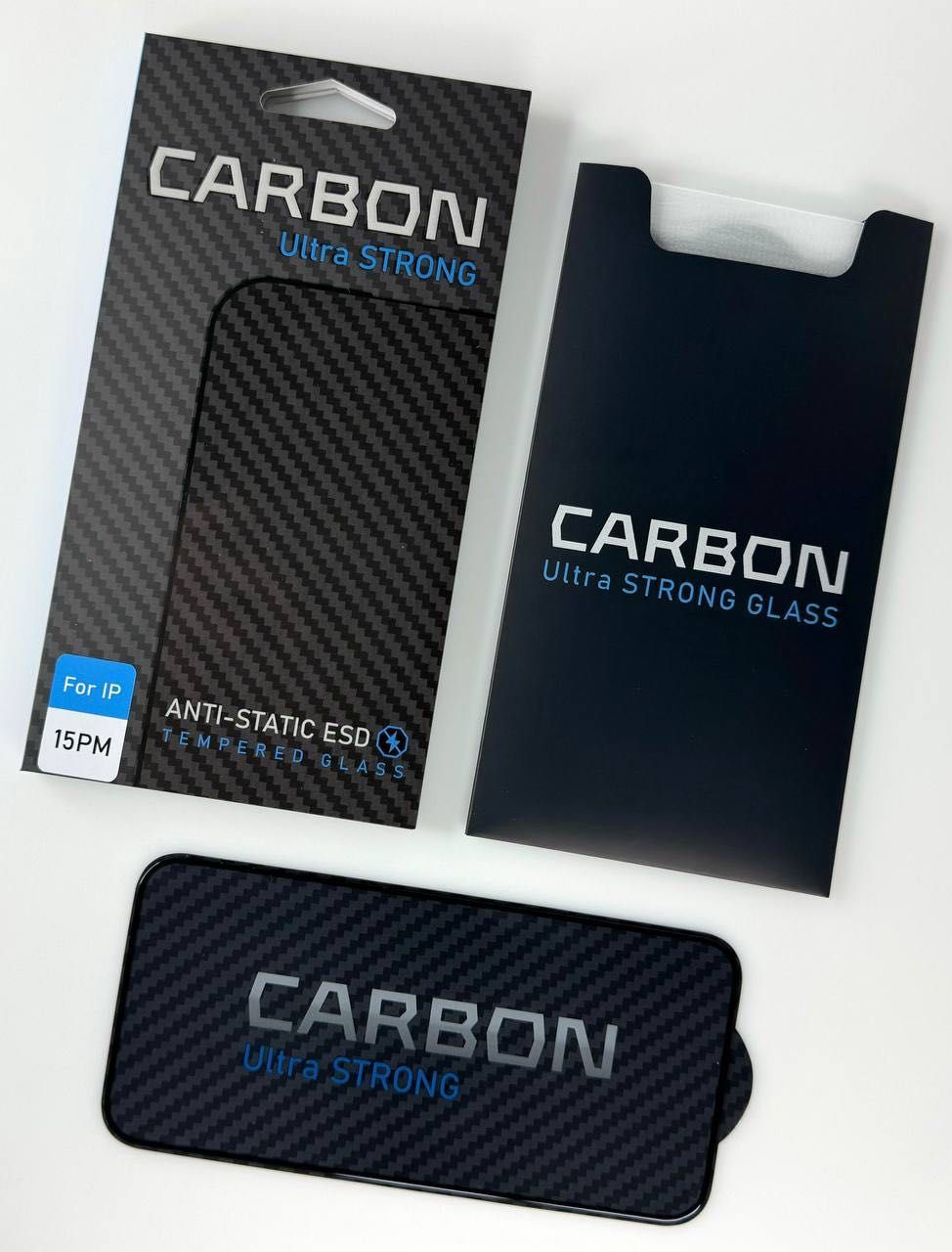 Защитное Премиум Стекло Carbon 3D для IPhone 14 15 Pro Max