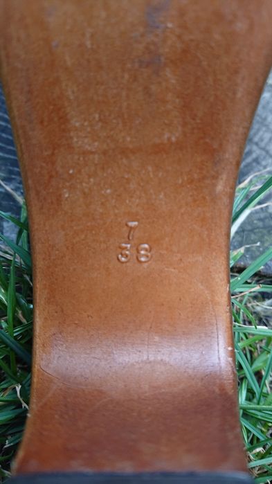 Venezia niebieskie skórzane klapki drewniaki koturny sandałki sandały.