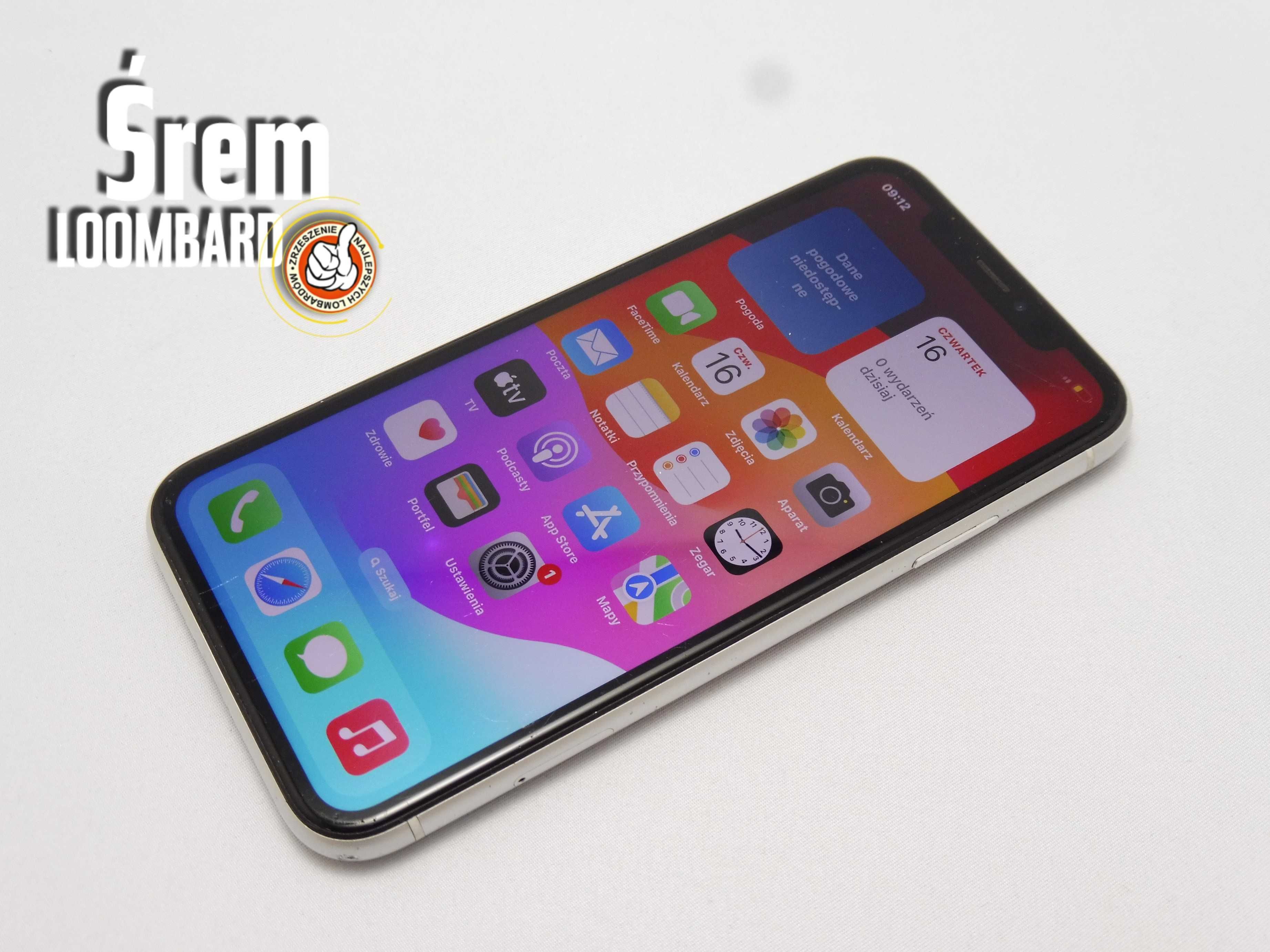 Telefon Iphone XR 64gb, 63% bateria, ładowarka