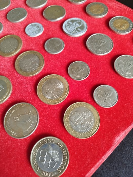 Conjunto de moedas antigas de Portugal (Escudos)