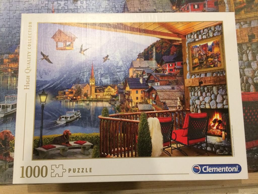 Puzzle 1000 peças Hallstatt clementoni Terminado