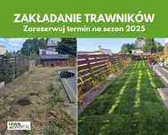 Zakładanie trawników, nawodnienie, trawnik z rolki, prace ziemne