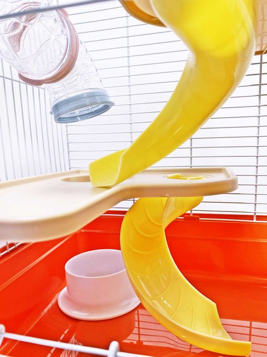 Красивая 3хэтажная клетка с туннелями для хомяка. AV3502. 35x28 x41cm