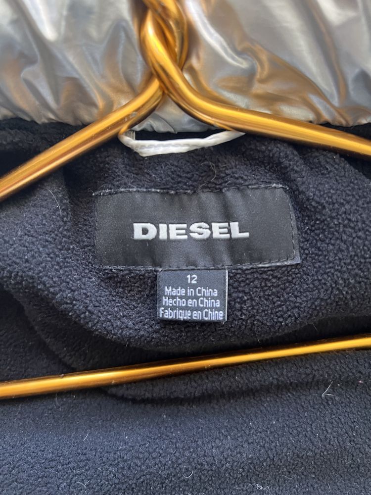 Дитяча оригінальна куртка Diesel, фліс усередині, на 12 років