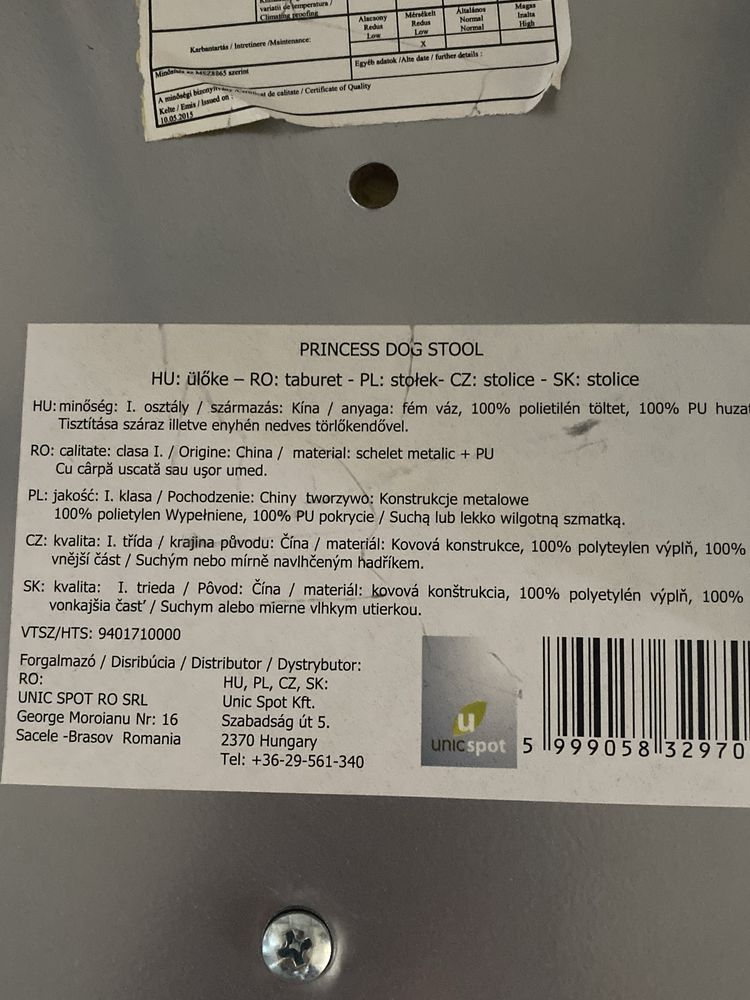 Taboret/stołek z pieskiem