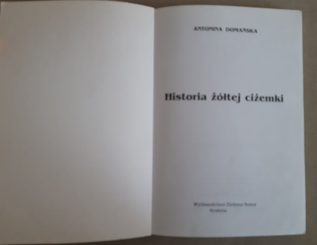 " Historia żółtej ciżemki"  Antonina Domańska