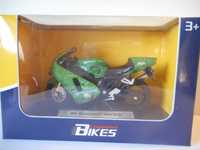 Lote Motas Welly 1/18 Augusta, Kawasaki, BMW Novas na Caixa