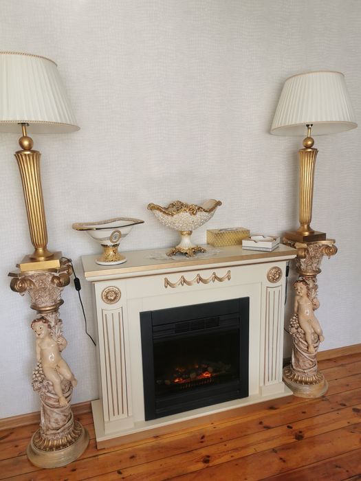 Okazja włoski barokowy kominek elektryczny