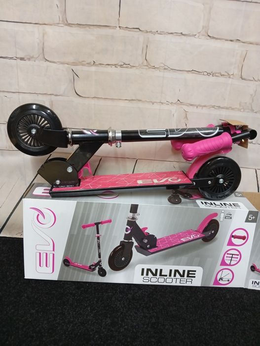 Hulajnoga EVO inline scooter różowa do 50 kg