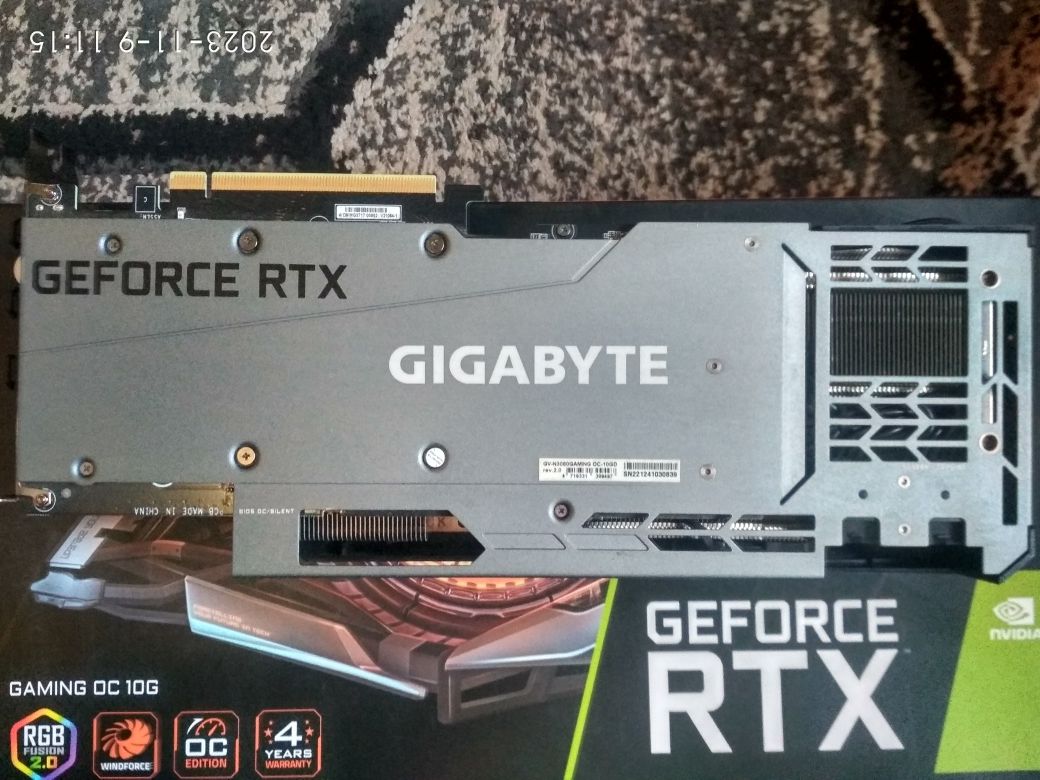 Відеокарта 3080 GIGABYTE GeForce RTX  GAMING OC 10G