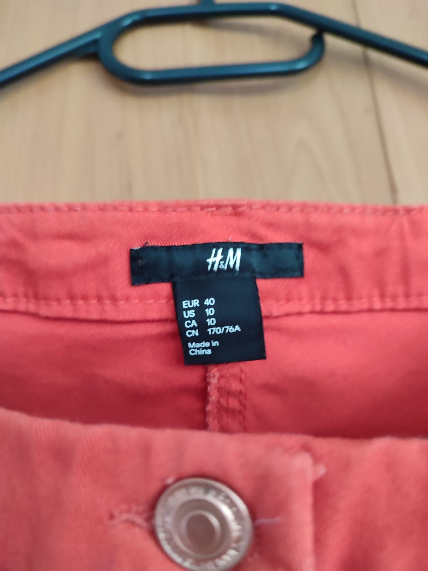 Spodnie z bawełny, H&M rozmiar 40