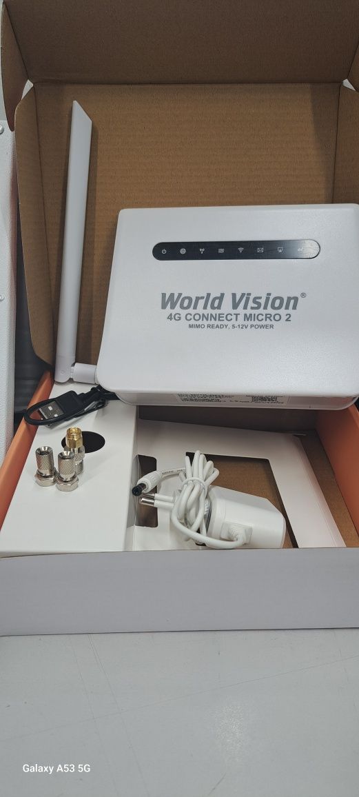 Комплект для мобільного 4G інтернету роутер World Vision micro 2