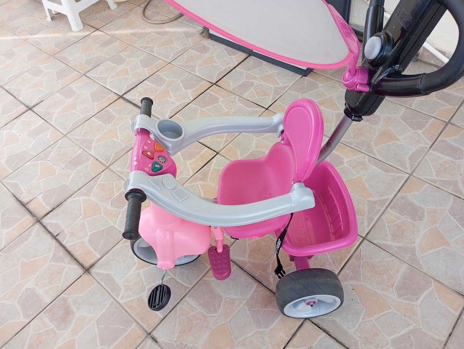 Triciclo rosa completo
