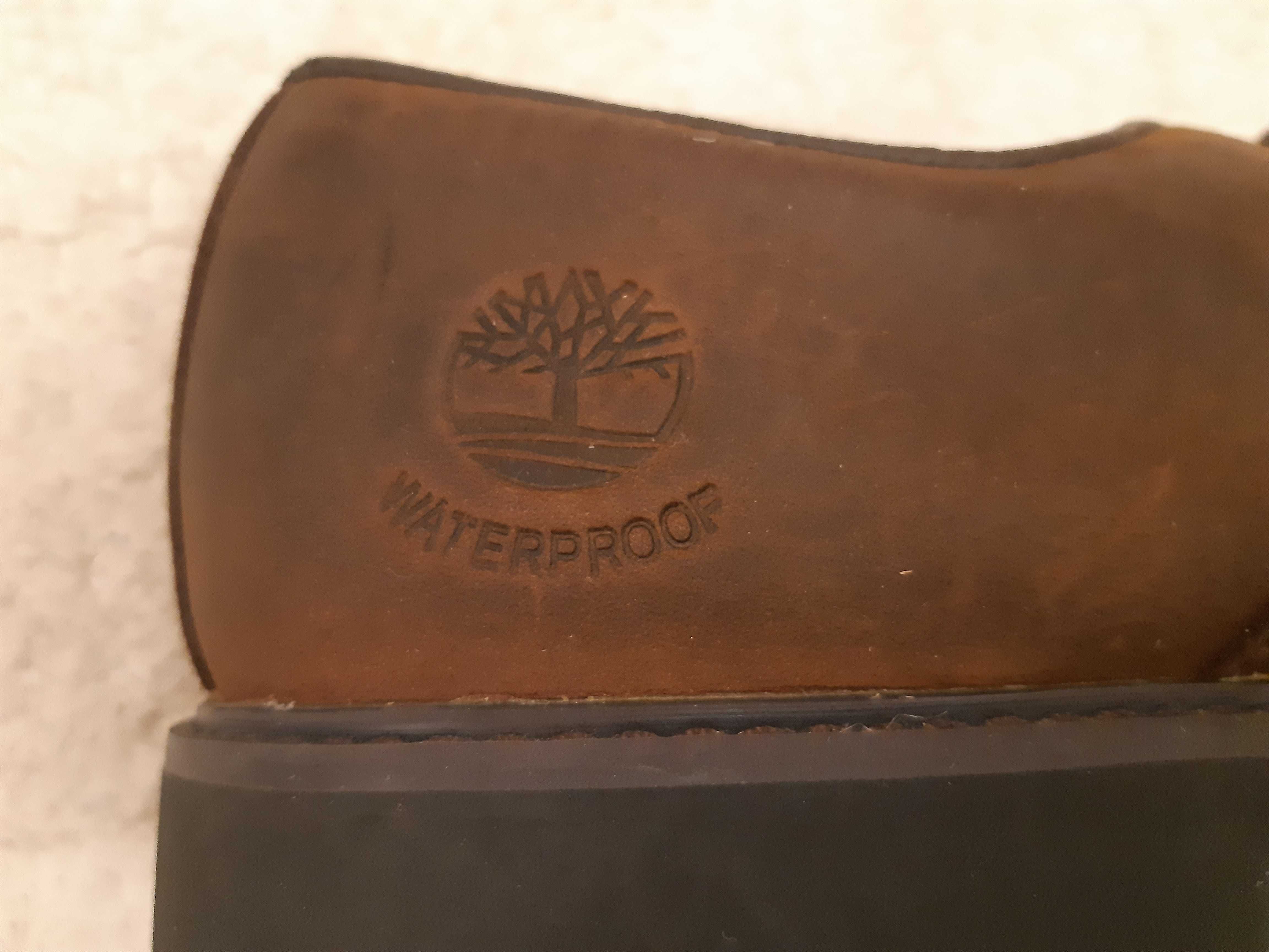 Skórzane nubukowe wygodne pantofle półbuty Timberland, rozmiar 46