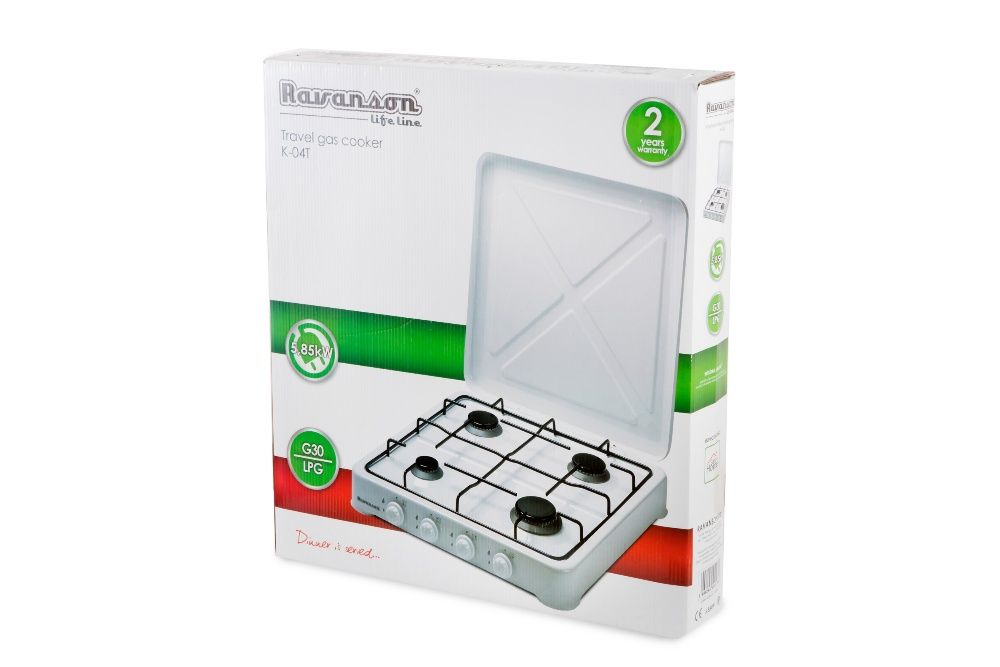 kuchenka gazowa czteropalnikowa na propan butan turystyczna kolor Brąz