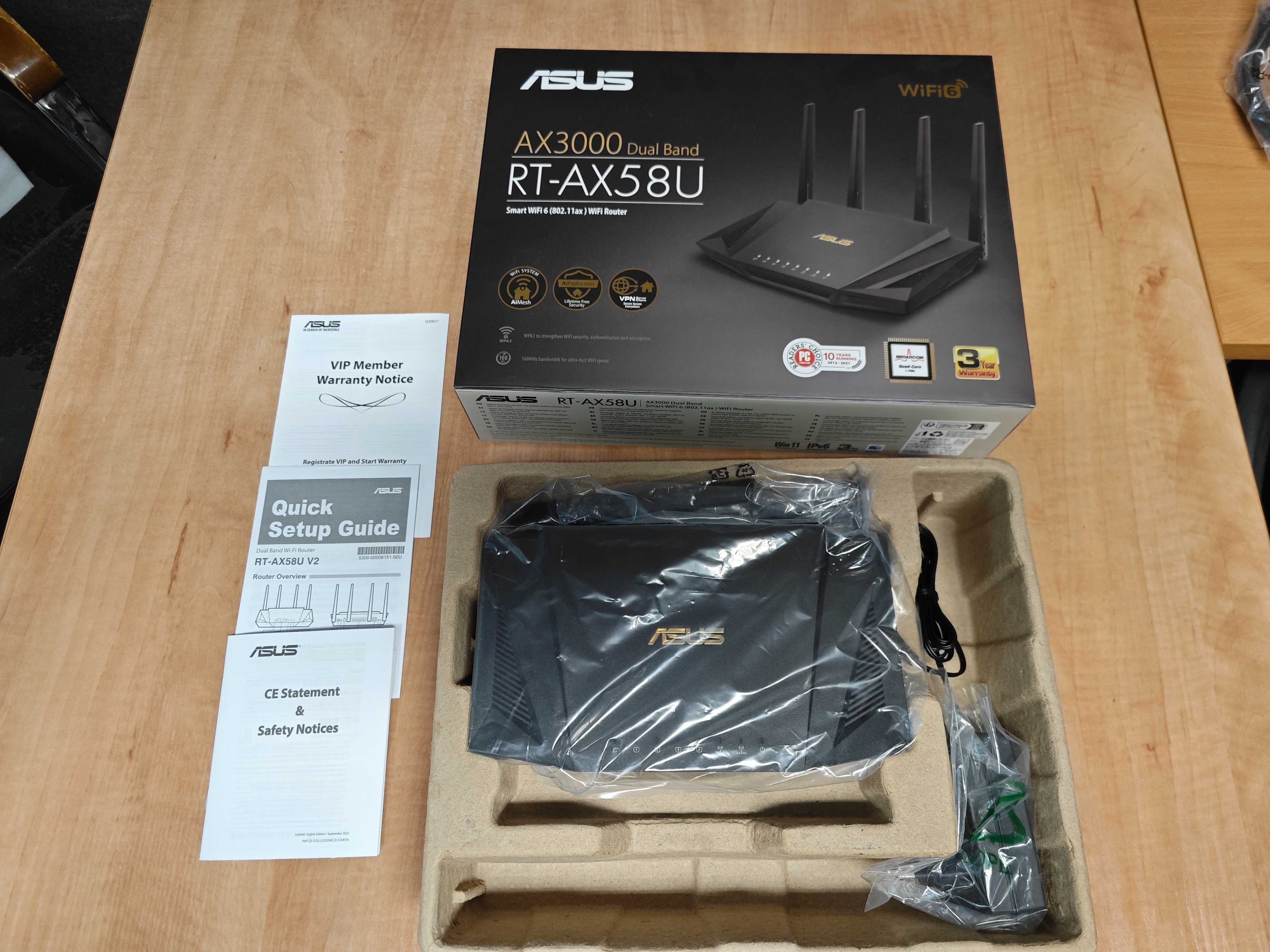 Router Asus RT-AX58U AX3000 WiFi 6 Dual Band Gwarancja