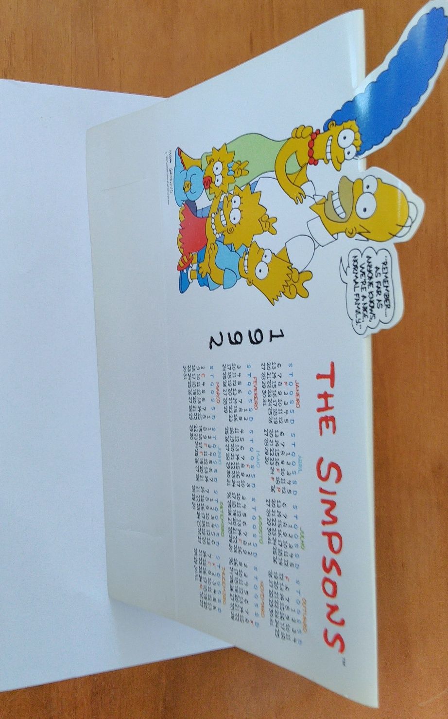 Calendário -Banda desenhada "Os Simpsons".