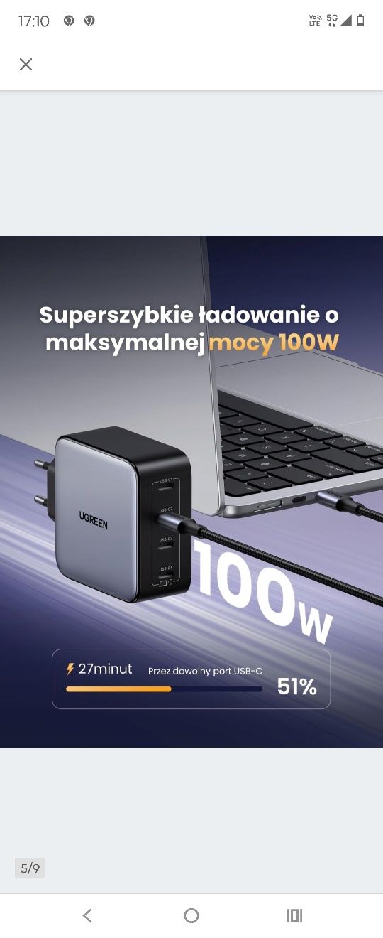 Ładowarka UGREEN 4 porty