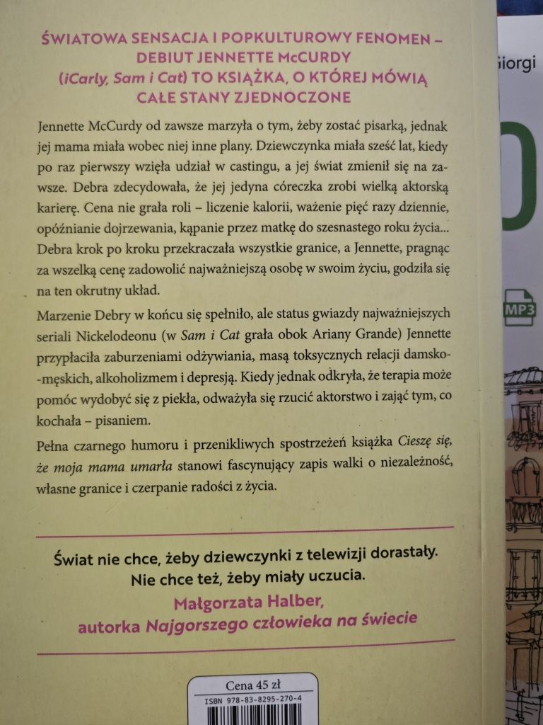 Cieszę się, że moja mama umarła Jennette McCurdy