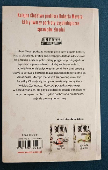 Katarzyna Bonda - Sprawa Niny Frank kryminał seria Hubert Meyer