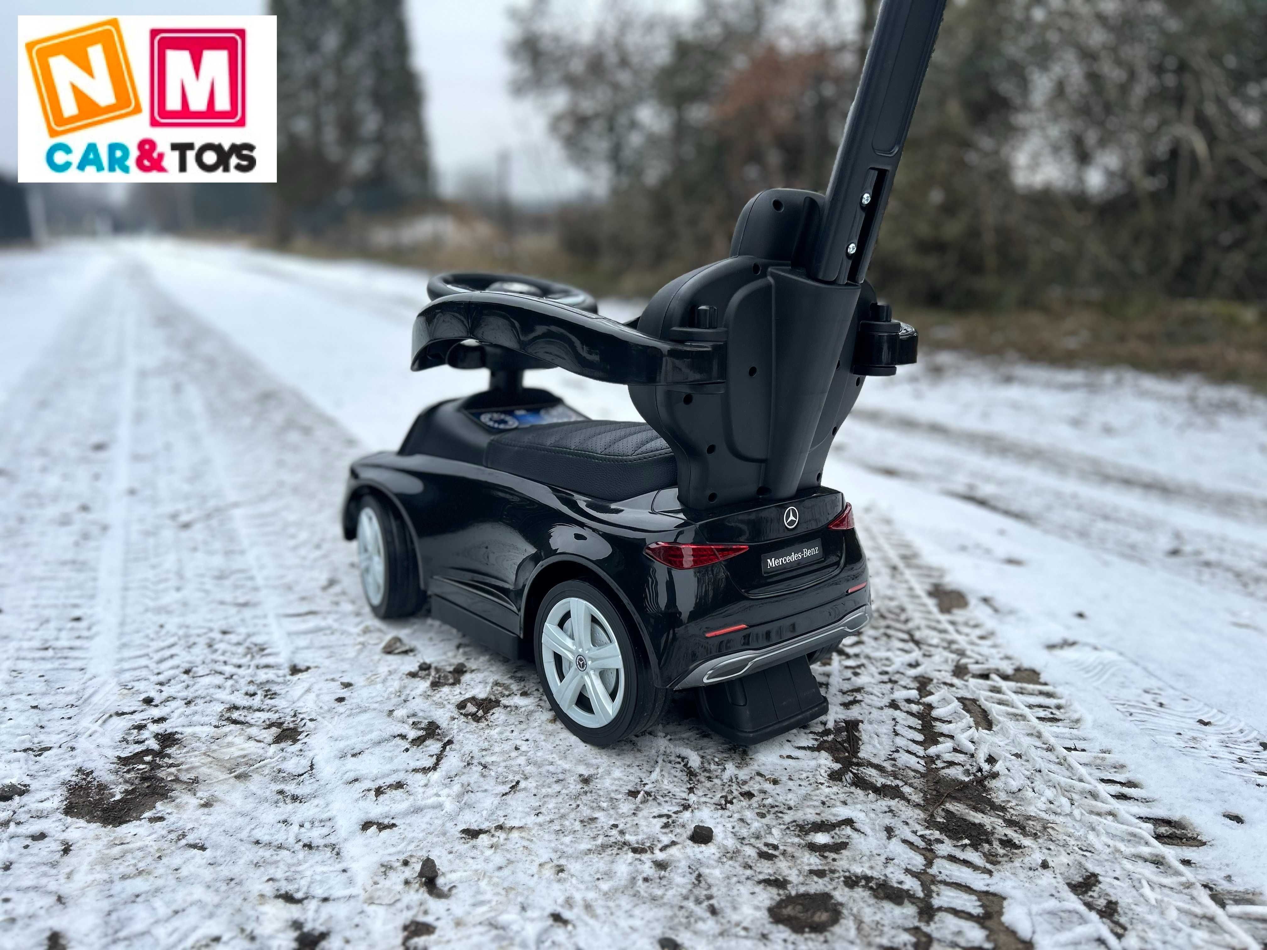 Gumowe koła, miękki fotel JEŹDZIK pchacz z rączką Mercedes C-CLASS
