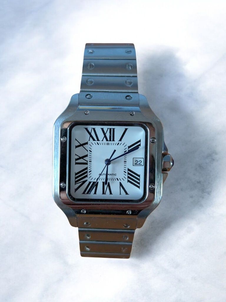 Zegarek automatyczny w stylu Santos – mechanizm Seiko NH35