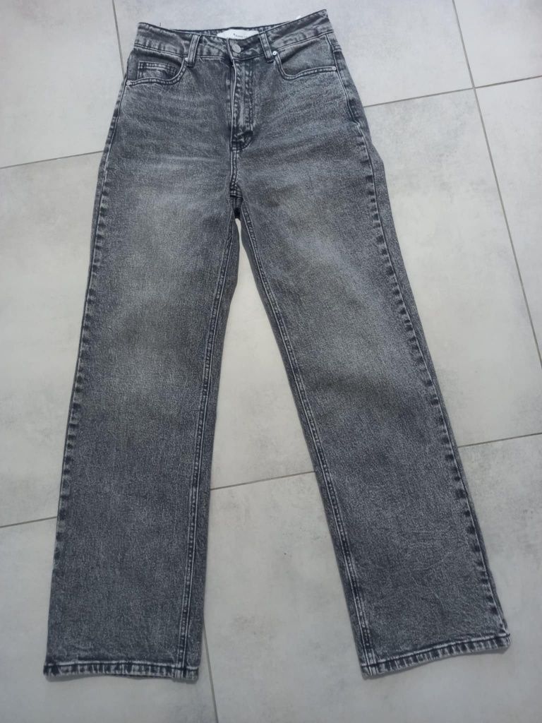 Spodnie jeansy damskie ciemny grafit Queen Hearts rozmiar S/36