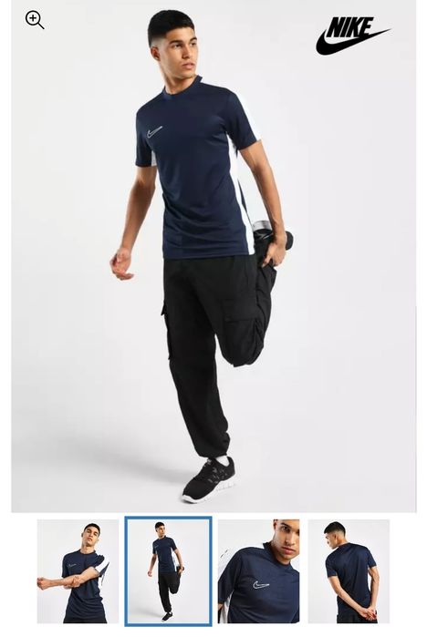 Футболка Nike Swoosh Dri-Fit black і Academy 23 (Розмір М)