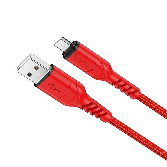 Kabel Micro USB Hoco Nylon VICTORY X59 Red 1m 2,4A