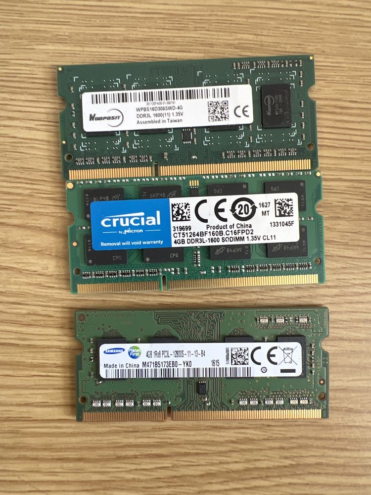 Memória Ram DDR3 1600 1,35v 4Gb