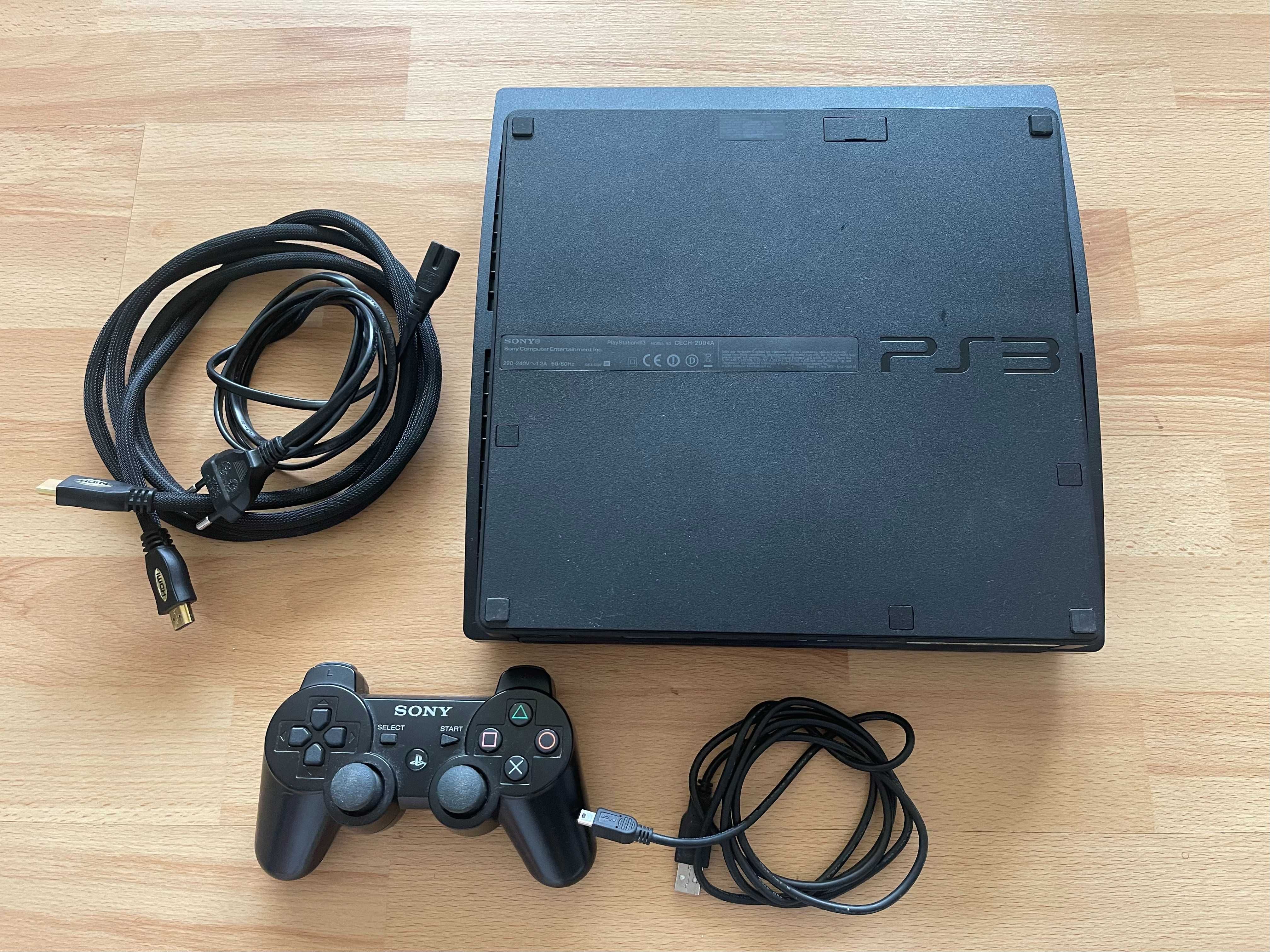 PS3 Slim, Sony Playstation 3 Slim, 120 Gb, 1 джойстик