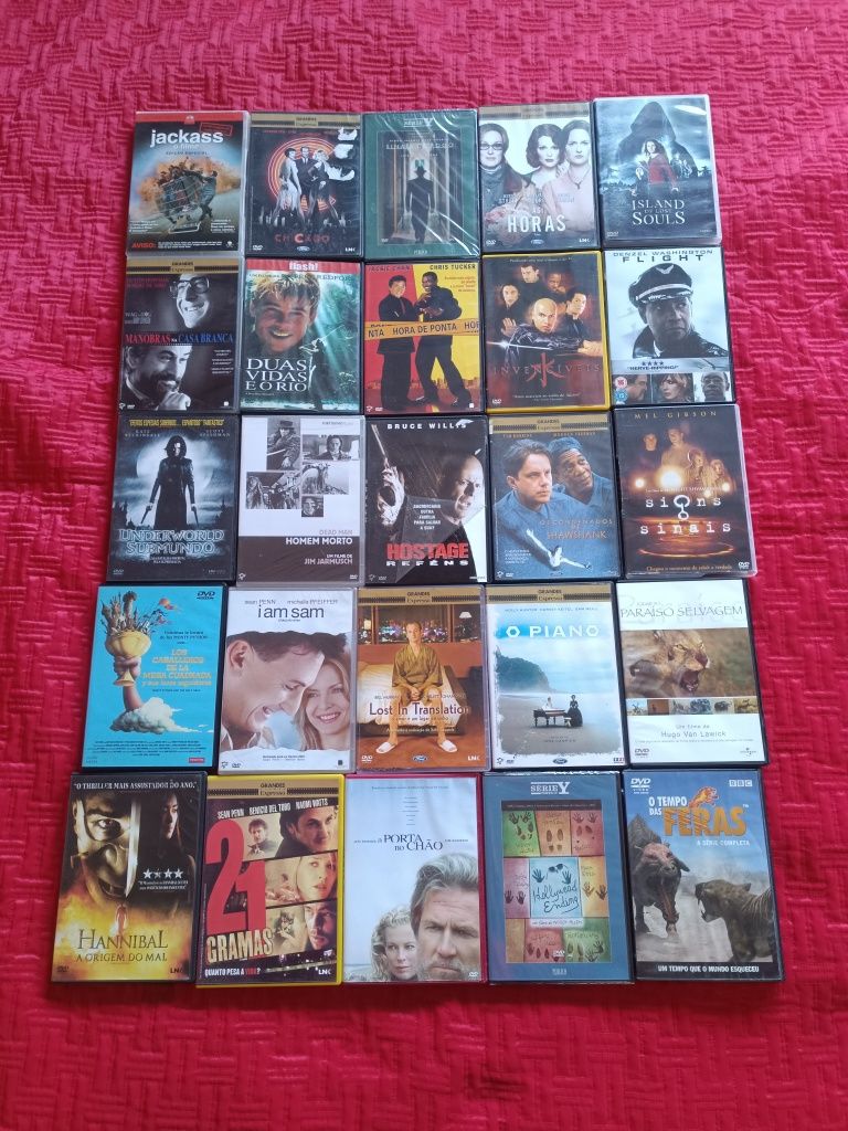 Vários DVDs de filmes