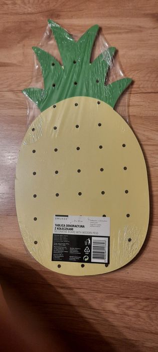 Tablica dekoracyjna z kołeczkami , ananas , nowa