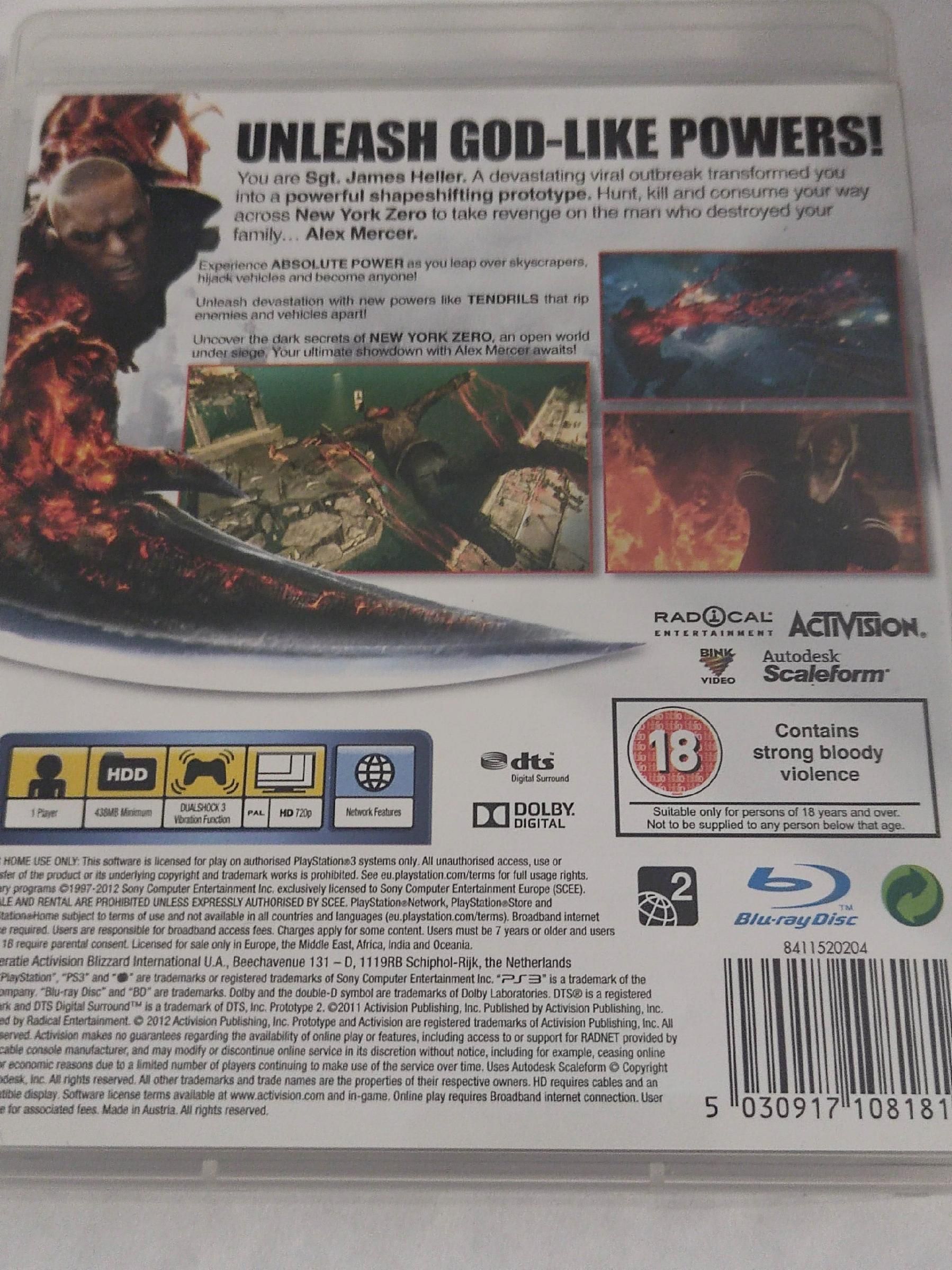 Ps3 Prototype 2 Gra Playstation