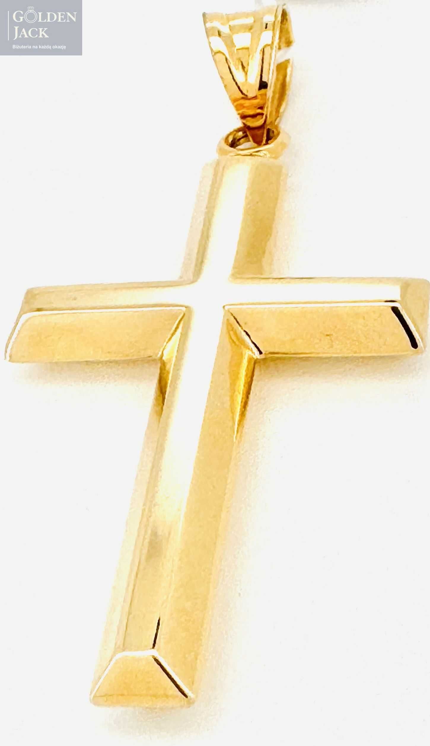 Złota zawieszka wisiorek Krzyżyk złoto pr. 585 waga 2,32 g dł. 4,8 cm