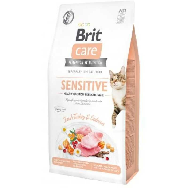 Brit Care Cat GF SENSITIVE 7 кг для котів з чутливим травленням. Бріт