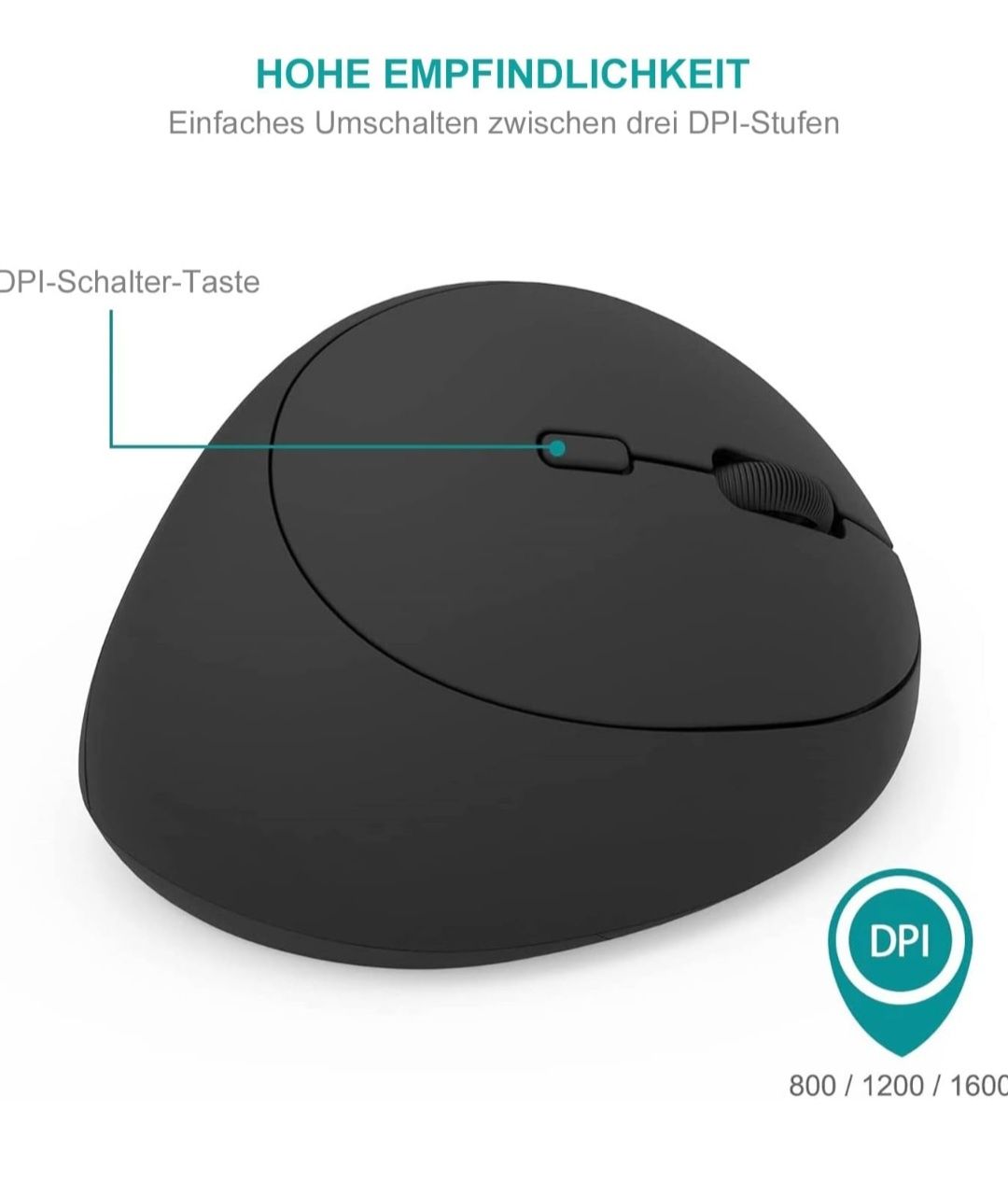 Seenda Mysz bezprzewodowa pionowa Ergonomiczna