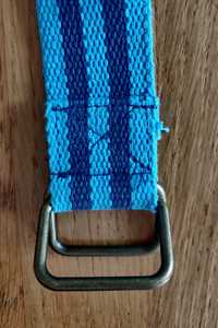 Pasek dziecięcy bawełniany H&M szer. 3,6cm paski niebiesko-granatowe